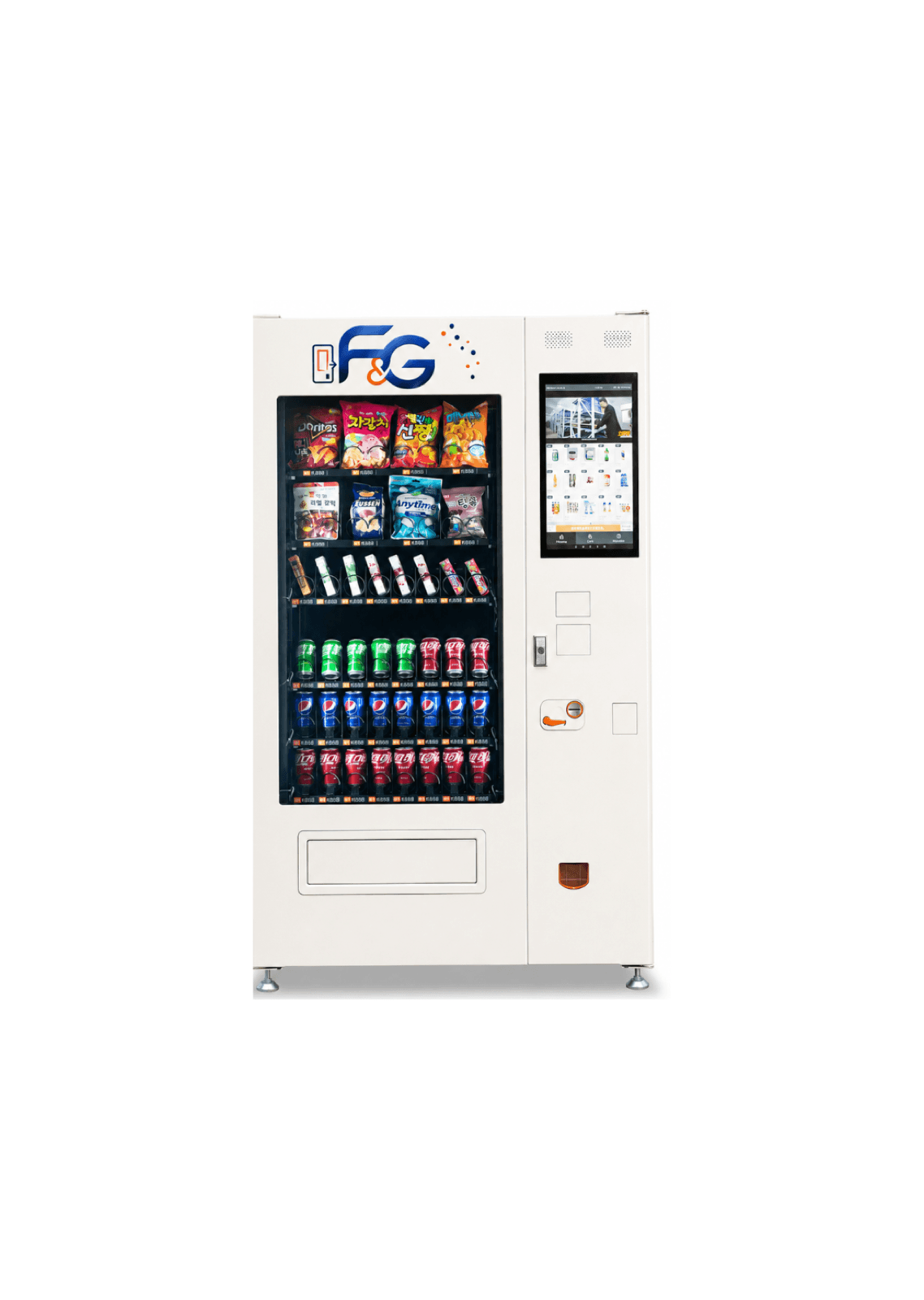 Distributeur connecté snacks et boissons Food & Go avec écran tactile